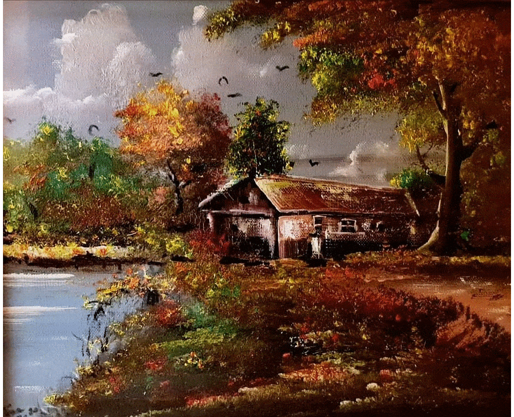 ArteDiAlina.com painting: countryside retreat